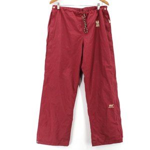 HELLY Hansen Helly Tech Pants Mens Performance Packable Red Waterproof Large 90s